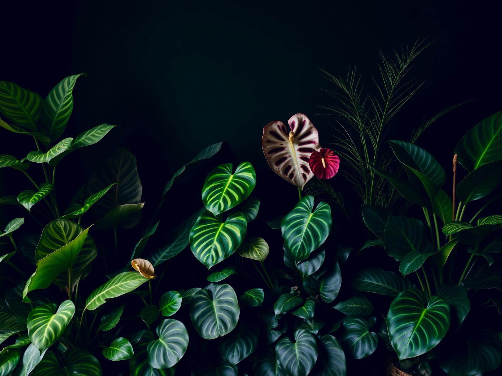 Curated tropical houseplant collection